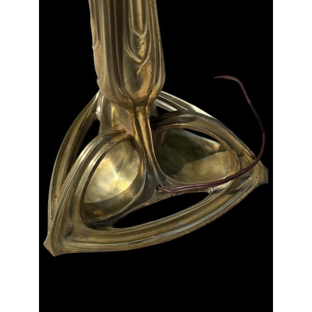 Lamp Base in Gilt Bronze by Louis Majorelle For Sale - Image 10 of 13