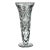 Bohemian Czech Hand Cut Glass Trumpet Vase For Sale