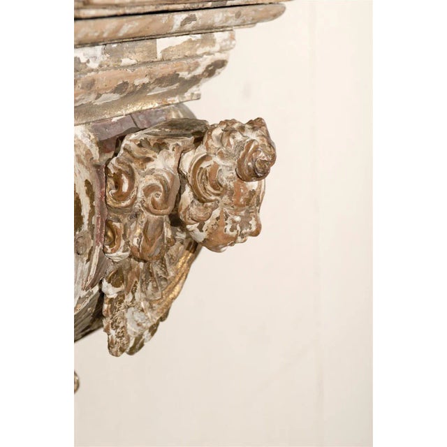 18th Century 18th Century Italian Carved Wood Bracket With Angel For Sale - Image 5 of 10