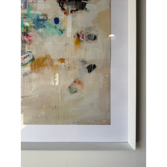 Juanma Reyes “Tendedero” Spanish Expressionist Abstract Mixed Media Collage Painting, Signed For Sale - Image 13 of 18