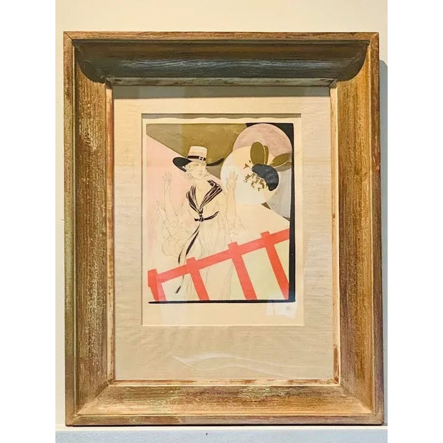 Modern Charles Martin, La jeune fille à l’abeille, 1920s, Mixed Media For Sale - Image 3 of 3