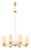 Brass and Fabric Chandelier by Hans Bergström for Asea, 1950s For Sale