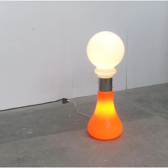 Mid-Century Italian Glass Floor Lamp attributed to Mazzega For Sale - Image 11 of 15