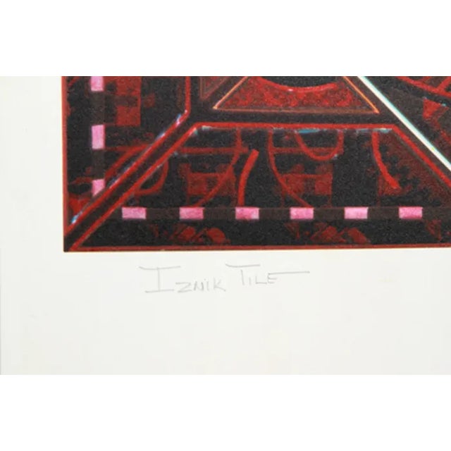 Mid-Century Modern Robert Kerns Serigraph - Iznik Tile For Sale - Image 3 of 3
