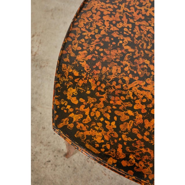 Wood English Regency Style Center Table Speckled by Ira Yeager For Sale - Image 7 of 13