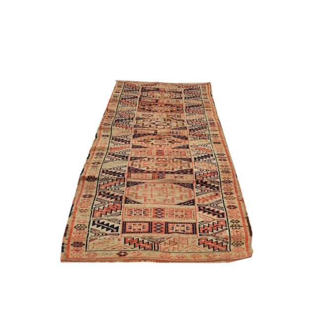 Vintage Handknotted decorative Herki runner. Approximately 50-60 years old. In very good condition.