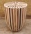 Contemporary Traditional Moroccan Resin and Walnut Wood Stool / Beige Bell Shape For Sale In Orlando - Image 6 of 6
