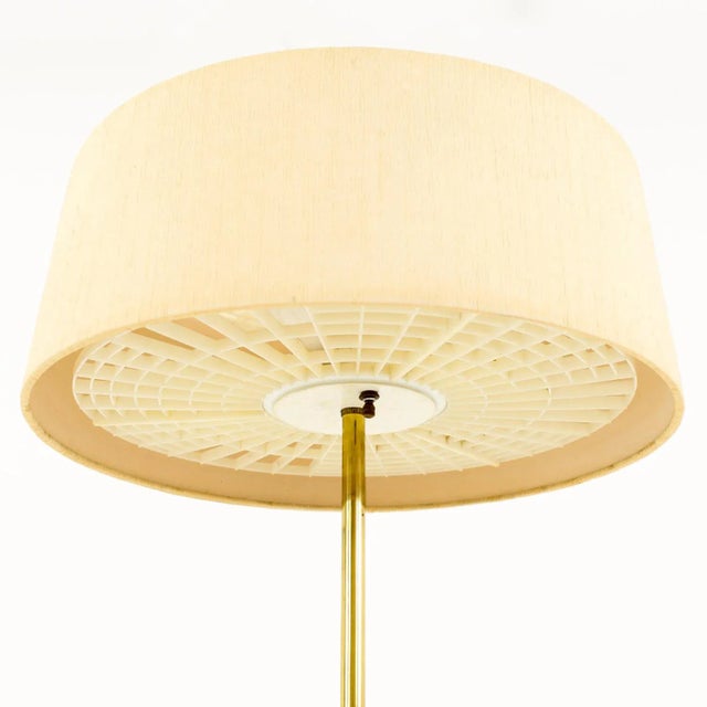 Mid 20th Century Gerald Thurston for Lightolier Mid Century Brass and Lucite Rocket Floor Lamp For Sale - Image 5 of 9