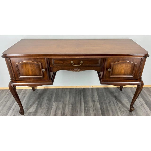 Vintage Louis French Carved Desk with Storage For Sale - Image 13 of 13