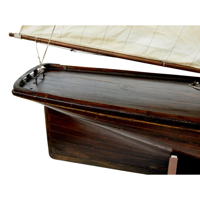 Late 19th Century Scale Model of a Wooden Boat, 1890s For Sale - Image 9 of 12