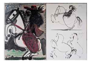 Pablo Picasso, Jacqueline Riding, Offset Color Lithographs, 1961, Set of 2