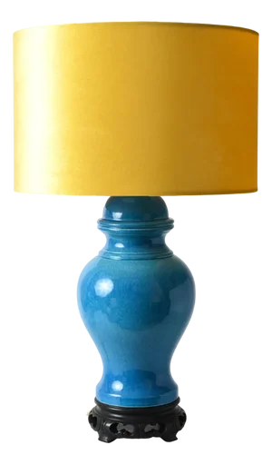 Chinese Style Blue Crackle Glaze Ceramic Table Lamp, 1960s