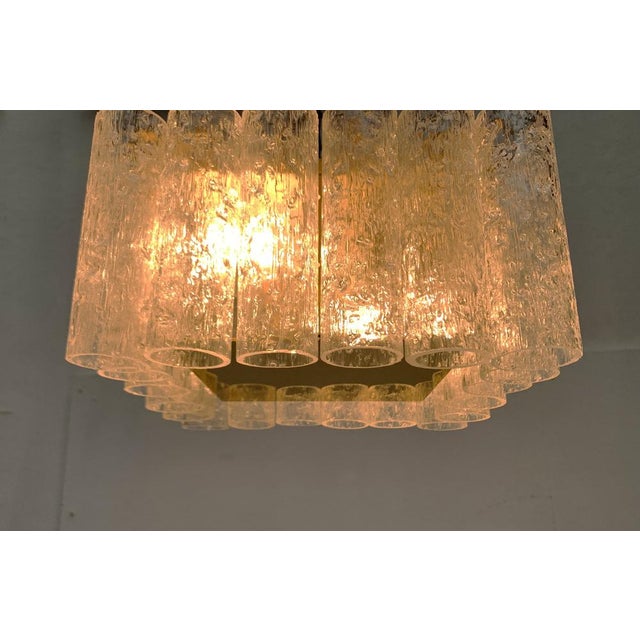 Metal Mid-Century Glass Square Ceiling Lamp from Doria Leuchten, 1960s For Sale - Image 7 of 18
