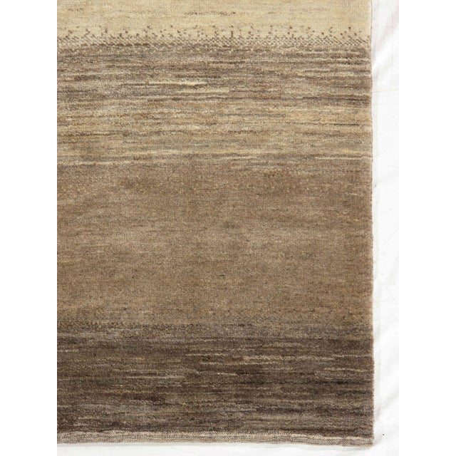 Contemporary 1980s Hand-Knotted Persian Lori Gabbeh Rug 5'2" X 6'5" For Sale - Image 3 of 5