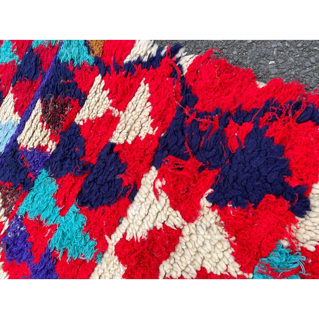 2010s Colorful Moroccan Azilal Wool Rug For Sale - Image 5 of 9