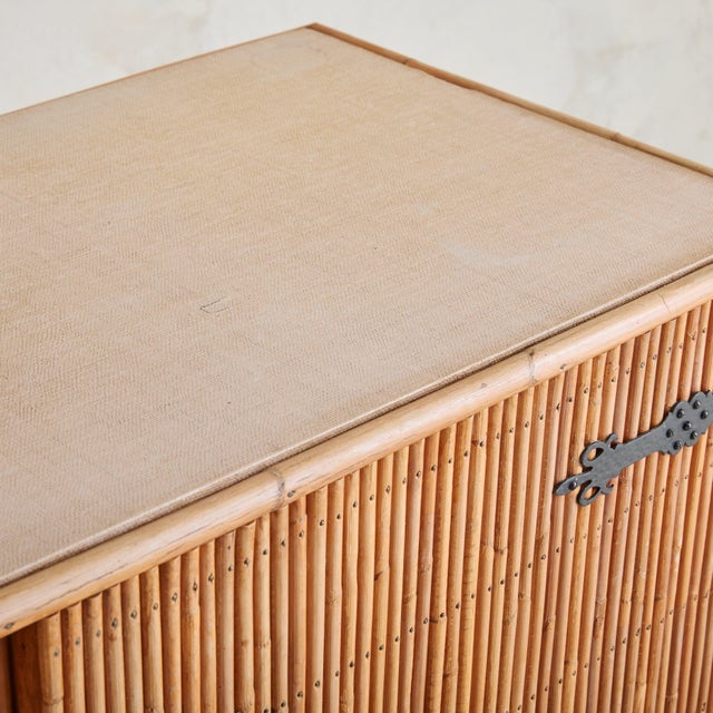 1960s French Bamboo Credenza with Key Attributed to Adrien Audoux & Frida Minet, 1960s For Sale - Image 5 of 6
