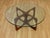 Mahogany coffee table with round glass top believed to be Danish, fully restored. Most likely hand made as no 2 circle...