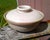 Mid 20th Century Mid 20th Century Heath Sausalito Ceramic Pottery Covered Casserole Dish Cream With Tan Rings For Sale - Image 5 of 12