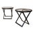 Pair of Attributed Ralph Lauren Mercer Street Mahogany & Glass Occasional Tables For Sale
