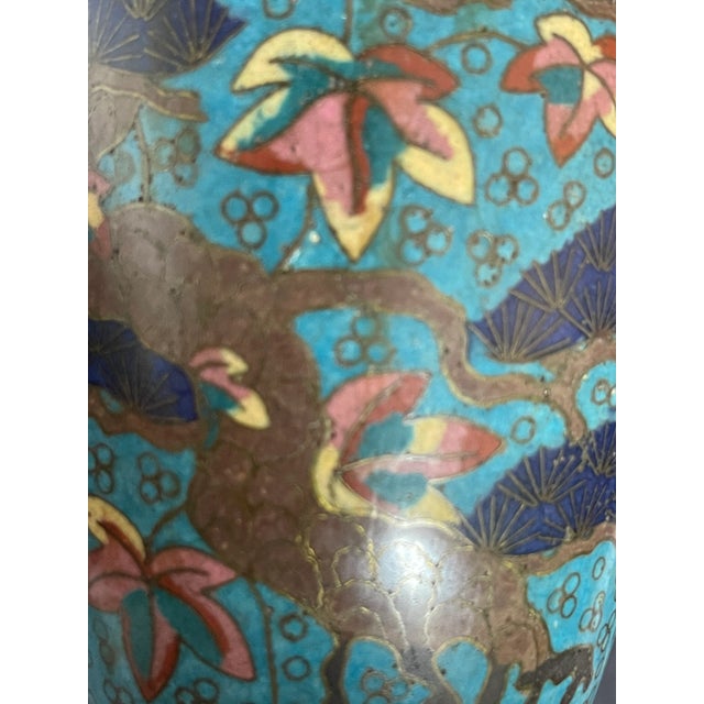 Early 20th Century Asian Cloisonné Vase For Sale - Image 6 of 10
