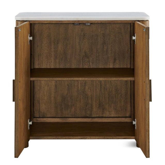 Fluted Wood Bedside Table / Nightstand For Sale - Image 4 of 8