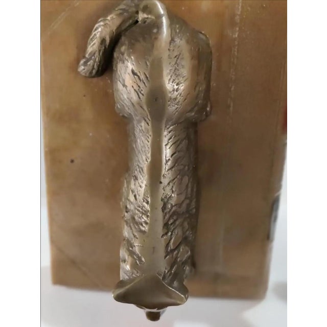 1980s Vintage Sculpture ~ Bronze Wolf Lying on Top of a Book For Sale - Image 5 of 12