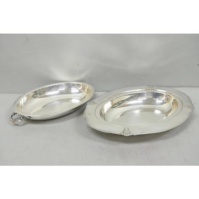Silver Vintage Victor Sp Co Art Deco Silver Plated Covered Vegetable Serving Dish For Sale - Image 8 of 11