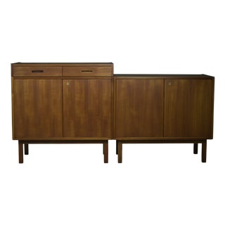 Scandinavian Mid-Century Modern Modular Teak Sideboards with Cabinet, 1960s, Set of 3 For Sale