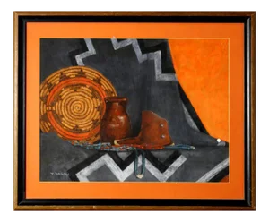 Southwestern Still Life Pastel Painting by T. Begay