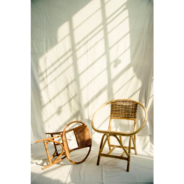 Add a touch of natural beauty to your little one's space with this natural rattan chair. This handmade kids chair is...