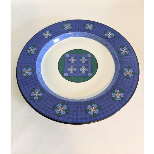 Vintage Dansk Quiltings Dinnerware Nine Patch Pattern Set 13 Pieces