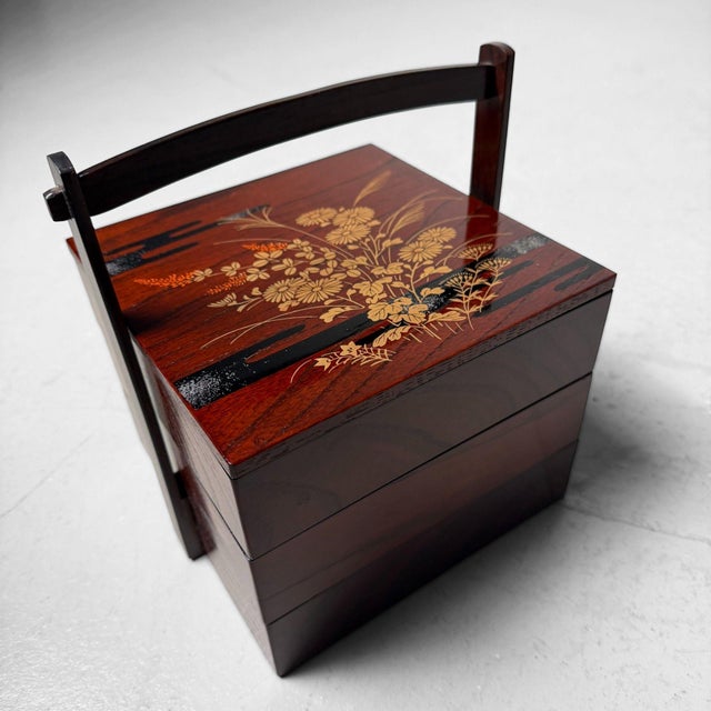 Small Japanese Keyaki Wood with Gold Decoration, 1970s For Sale - Image 14 of 14