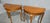 A super pair solid golden oak demi lune console tables, standing on tall cabriole legs, and in overall very nice original...