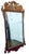 An 18th Century Federal style carved mahogany wall mirror with a parcel-gilt carved flying phoenix and original mirror...