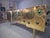 Brass & Black Glass Credenza With 24 Green Jewels Made in Italy For Sale - Image 4 of 7