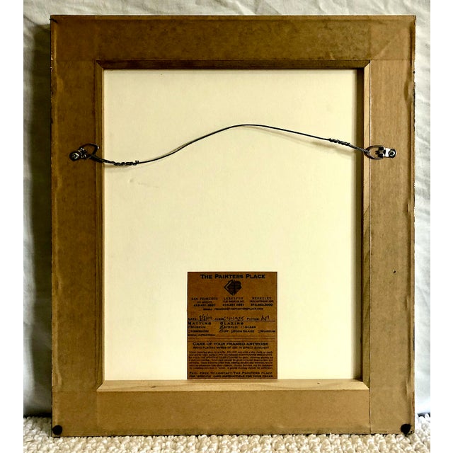 Antique Art Nouveau Fairy and Flower Framed Original Watercolor For Sale In San Francisco - Image 6 of 7