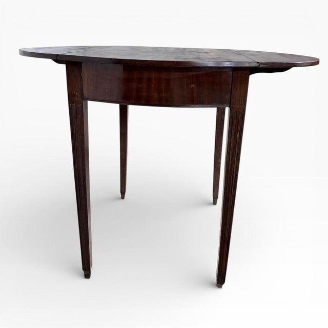 Compact Drop-Leaf Table in Mahogany For Sale - Image 5 of 11