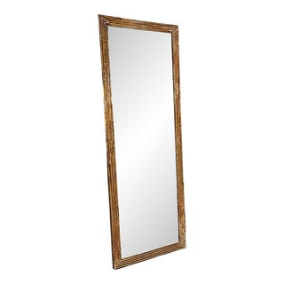 Antique French Gold Leaf Mirror Giltwood Full Length For Sale