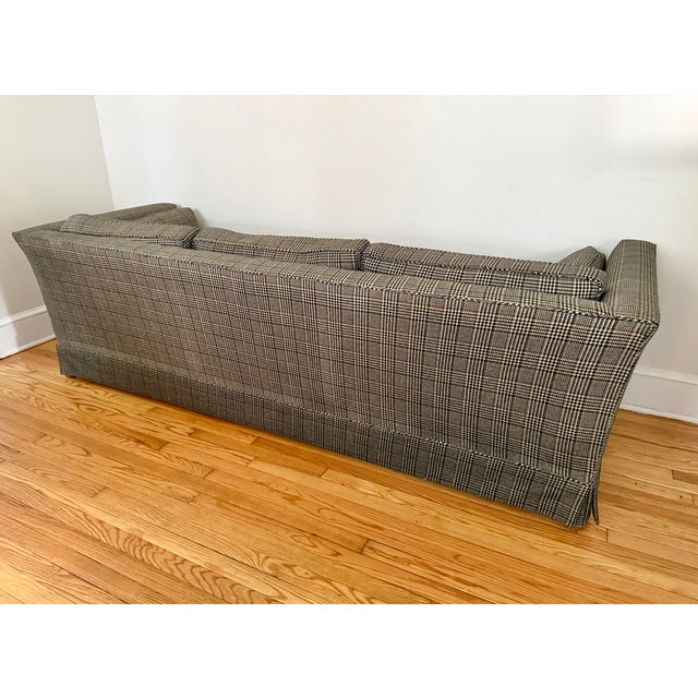 Midcentury Tweed Houndstooth Plaid Sofa For Sale - Image 9 of 14