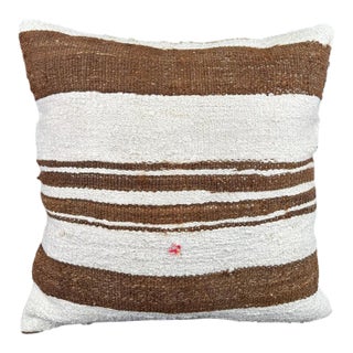 Turkish Hemp Pillow Cushion Natural Beige Brown Pillow Cushion Cover 24x24 For Sale