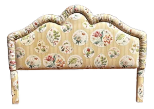 Upholstered King Headboard in Ditchley by Colefax and Fowler 1990s Discontinued