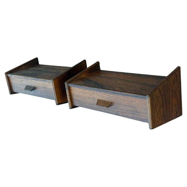Floating Nightstands, Denmark, 1960s, Set of 2 For Sale - Image 12 of 12
