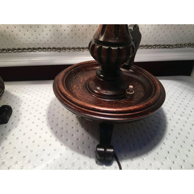 Wooden Table Lamps, 1940s, Set of 2 For Sale - Image 17 of 18