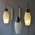 Mid-Century Modern Mid-Century Czech Black and White Hand Painted Glass Wall Lamps, Set of 4 For Sale - Image 3 of 11