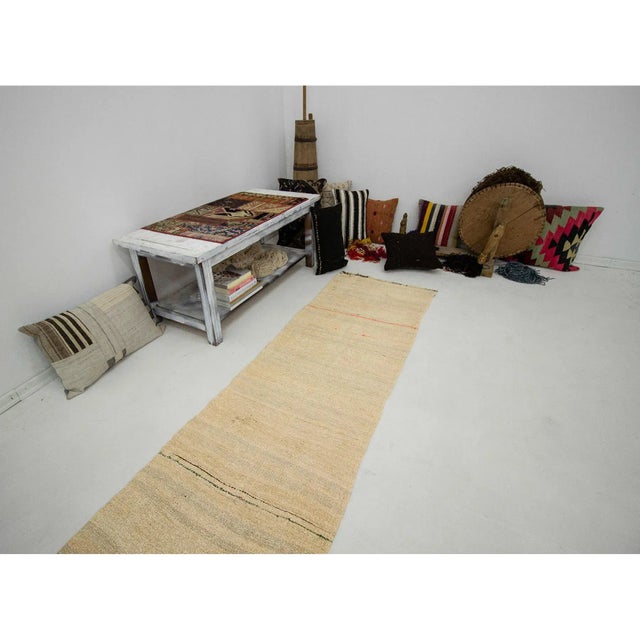 Mid 20th Century Vintage Hemp Kilim Rug-2′2″ × 9′ For Sale In Los Angeles - Image 6 of 7