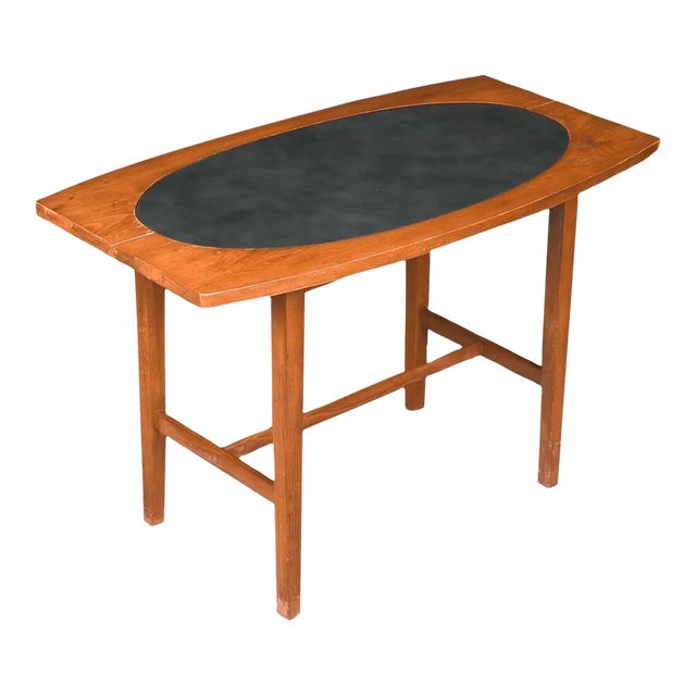 1960s Paul McCobb Perimeter Group Walnut Leather Side Table For Sale