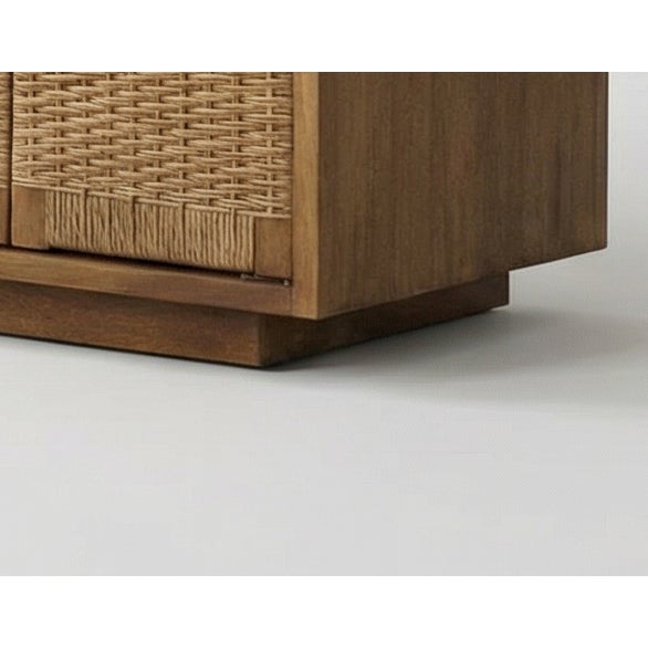 The Macklin Media Console by Four Hands combines streamlined design with functional storage. Featuring a warm wood finish,...