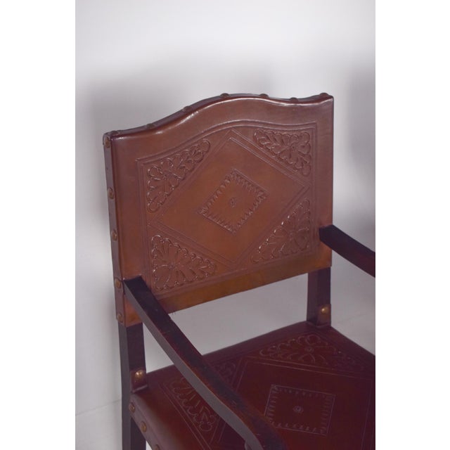 Chairs with Studded Leather Backs and Seats, Set of 8 For Sale - Image 5 of 12