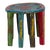 Tribal Motif Painted African Nupe Stool For Sale
