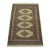 Bokhara Jaldar Rug 2’6” X 3’10” Green Wool Tribal Hand-Knotted Carpet For Sale